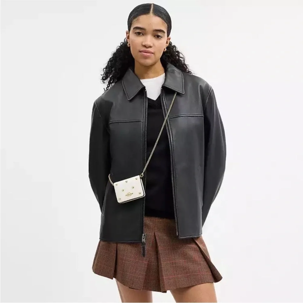 Coach Mini Wallet On A Chain Heart Rivets - Picture 2 of 7